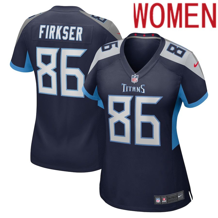 Women Tennessee Titans #86 Anthony Firkser Nike Navy Game NFL Jersey->women nfl jersey->Women Jersey